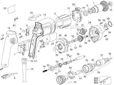 Part Location Diagram of 176816-02 DeWALT Cover,Handle
